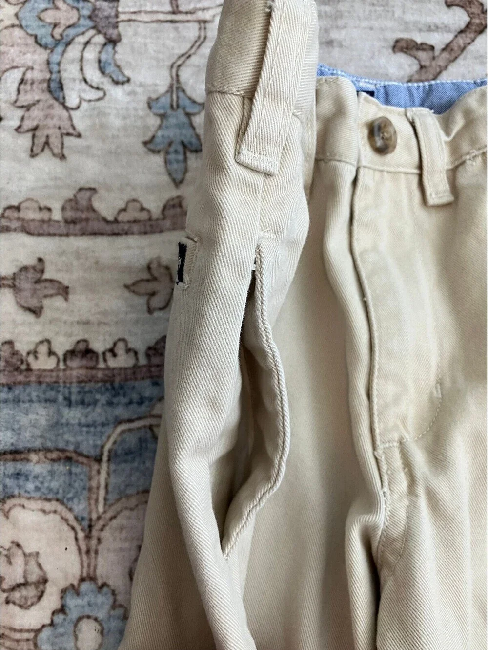 Baby Gap Toddler 5 Years Khaki Chino Trousers Flat Front Adjustable Waist